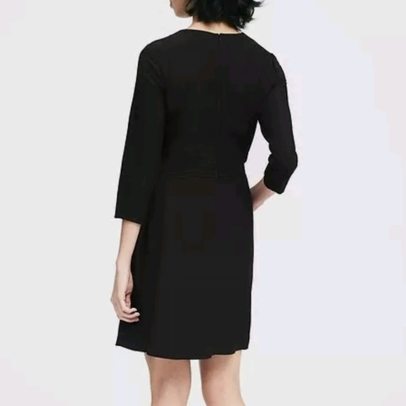 Banana Republic Long Sleeve V Neck Fit & Flare Dress - Picture 2 of 12